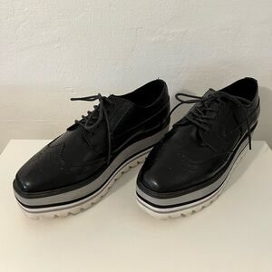 Jeffrey Campbell Black Patent Leather Platform Loafers